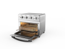 Toaster Oven Air Fryer Combo, Countertop Convection Oven with 4 Accessories & Recipes, Easy Clean, Stainless Steel, Silver