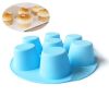 Spot wholesale 7 round cupcakes; silica gel mold; jelly mold; pudding; mousse mold; DIY baking appliances